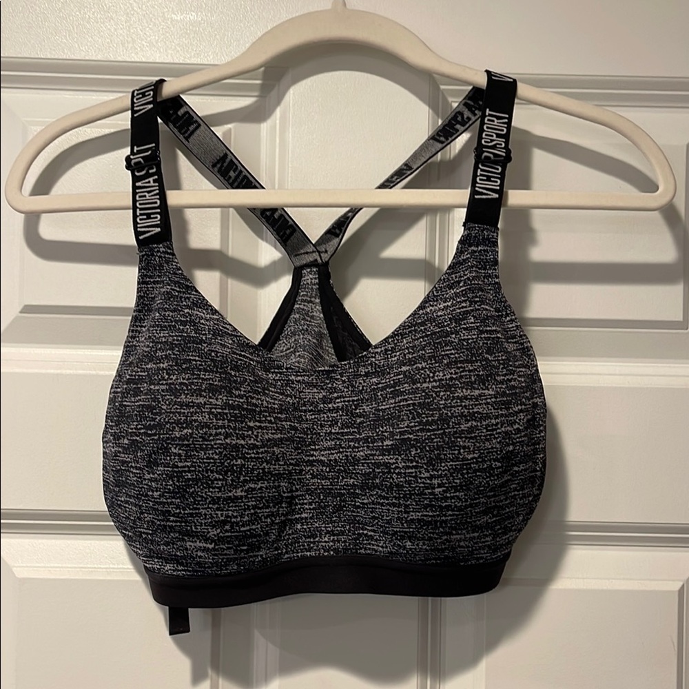 Black and Gray Sports Bra